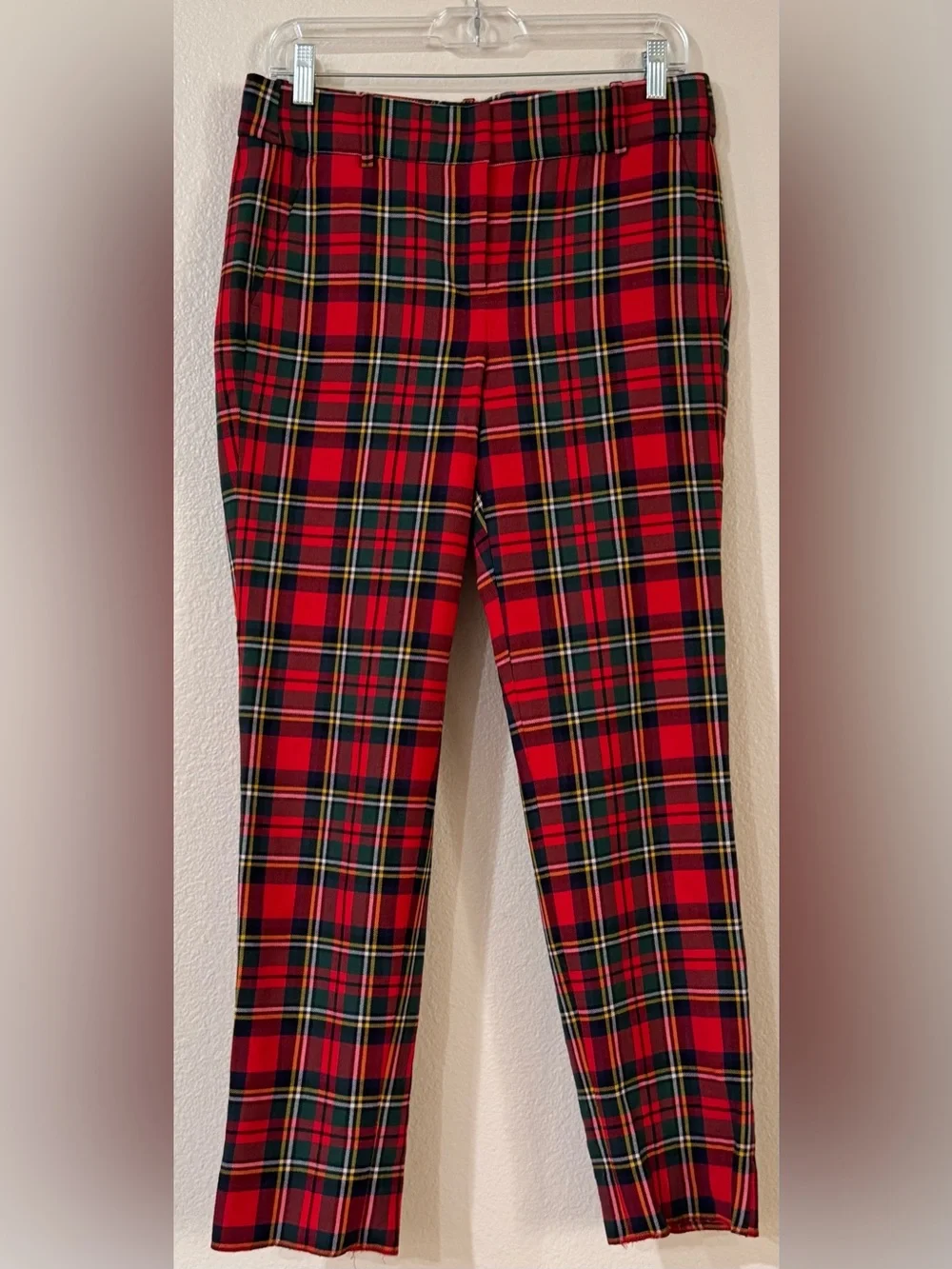 J.Crew Cameron Wool Blend Slim Crop Pants Royal Stewart Tartan Plaid 6